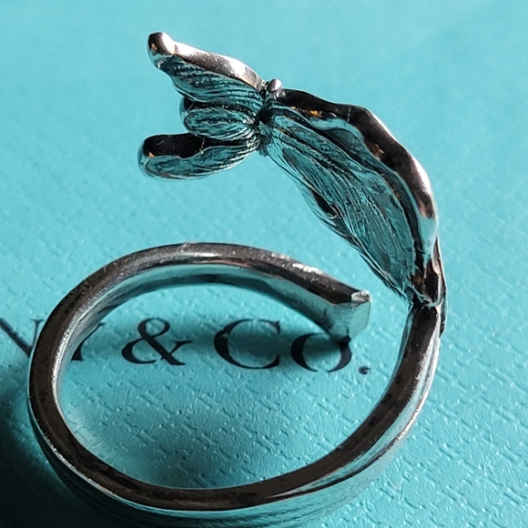 1885 Tiffany &Company IRIS Spoon Ring in Sterling Silver #84 - Picture 5 of 11